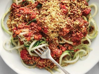 Pilz-Linsen-Bolognese