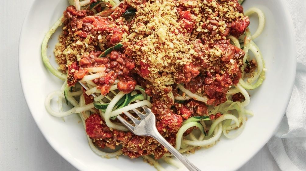 Pilz-Linsen-Bolognese